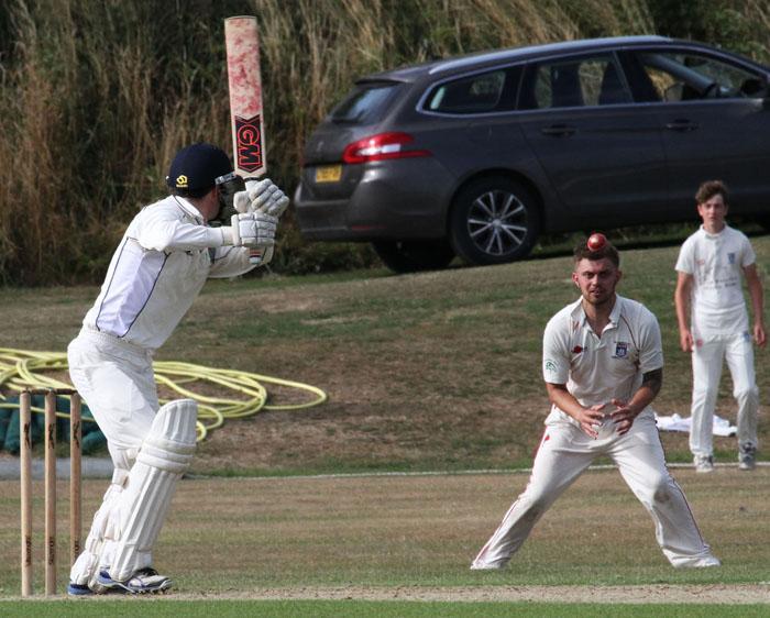 Sam Franklyn takes a catch for Saundersfoot
